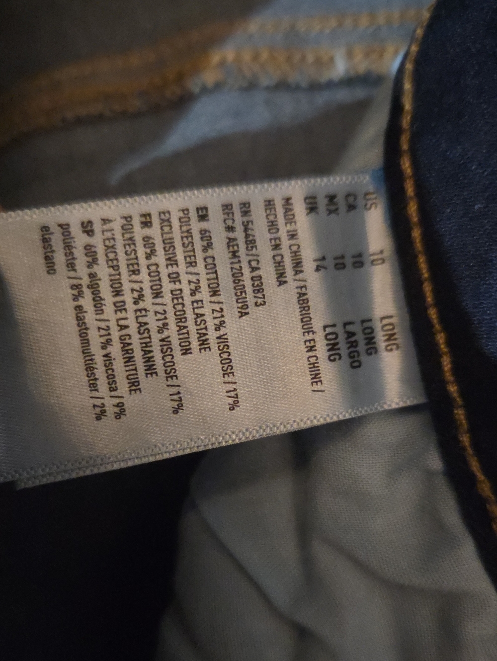 ❤️ NWT! AMERICAN EAGLE OUTFITTERS SKINNY JEANS / JEGGINGS, 10L (30 LONG / TALL) - Picture 4 of 8